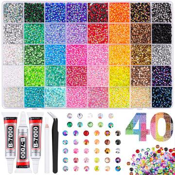 TINKRSTUFF rhinestones 3mm multicolor for crafts and diamond art with sparkle.