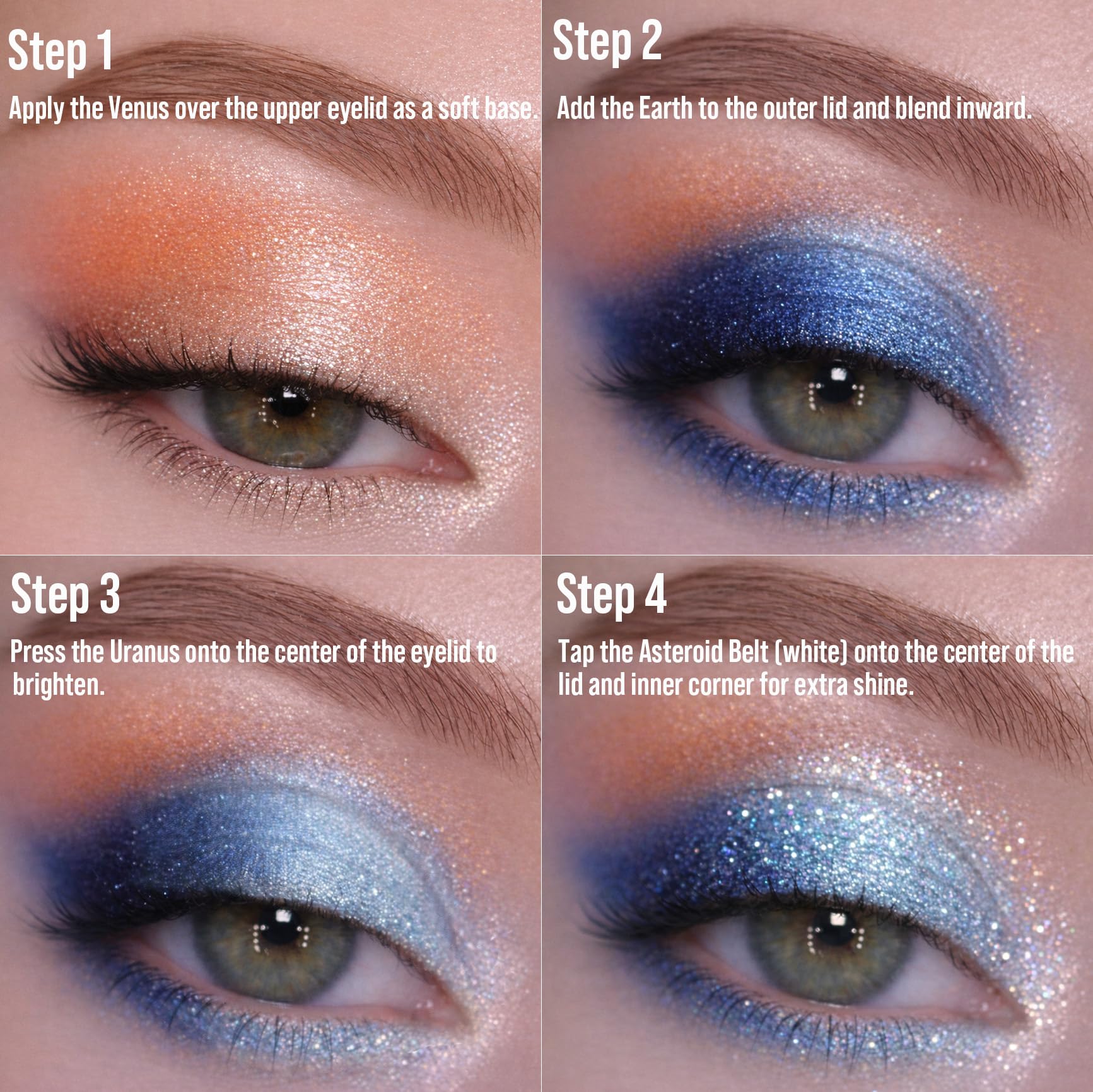Tintark Galactic Assemble sombra Neptuno, azul profundo para delineado suave.