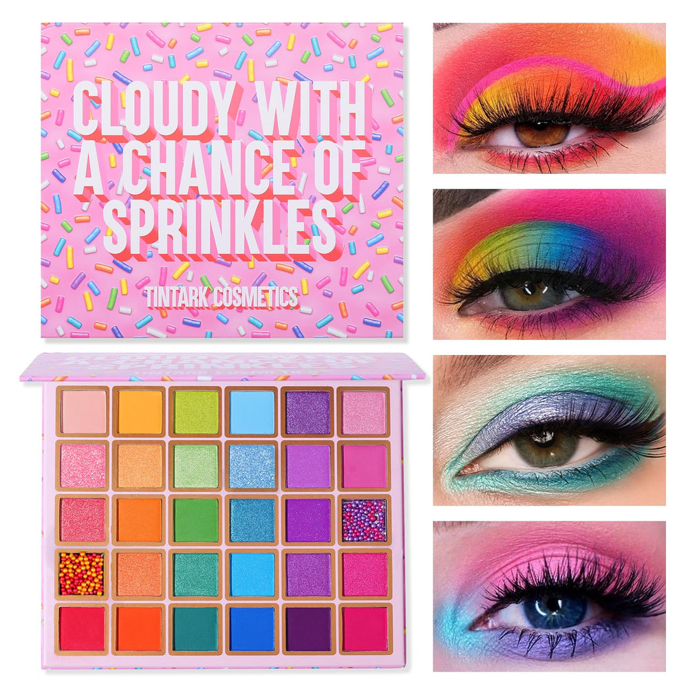 Tintark paleta de sombras con espejo para retoques rápidos en cualquier lugar.