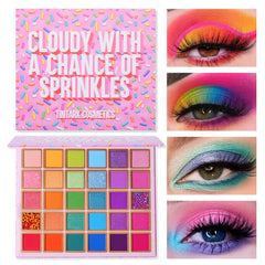 Tintark paleta de sombras con espejo para retoques rápidos en cualquier lugar.