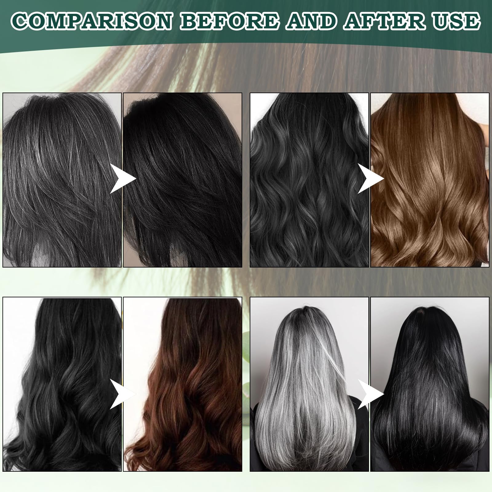 Cabello suave y brillante tras la coloración.