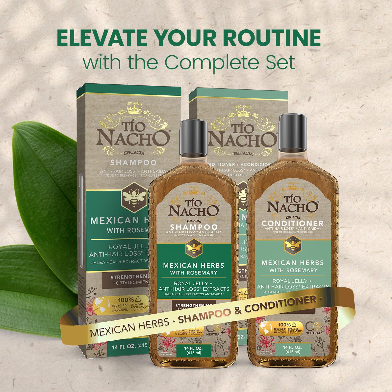Tio Nacho Champú: cabello con hidratación y cuerpo natural