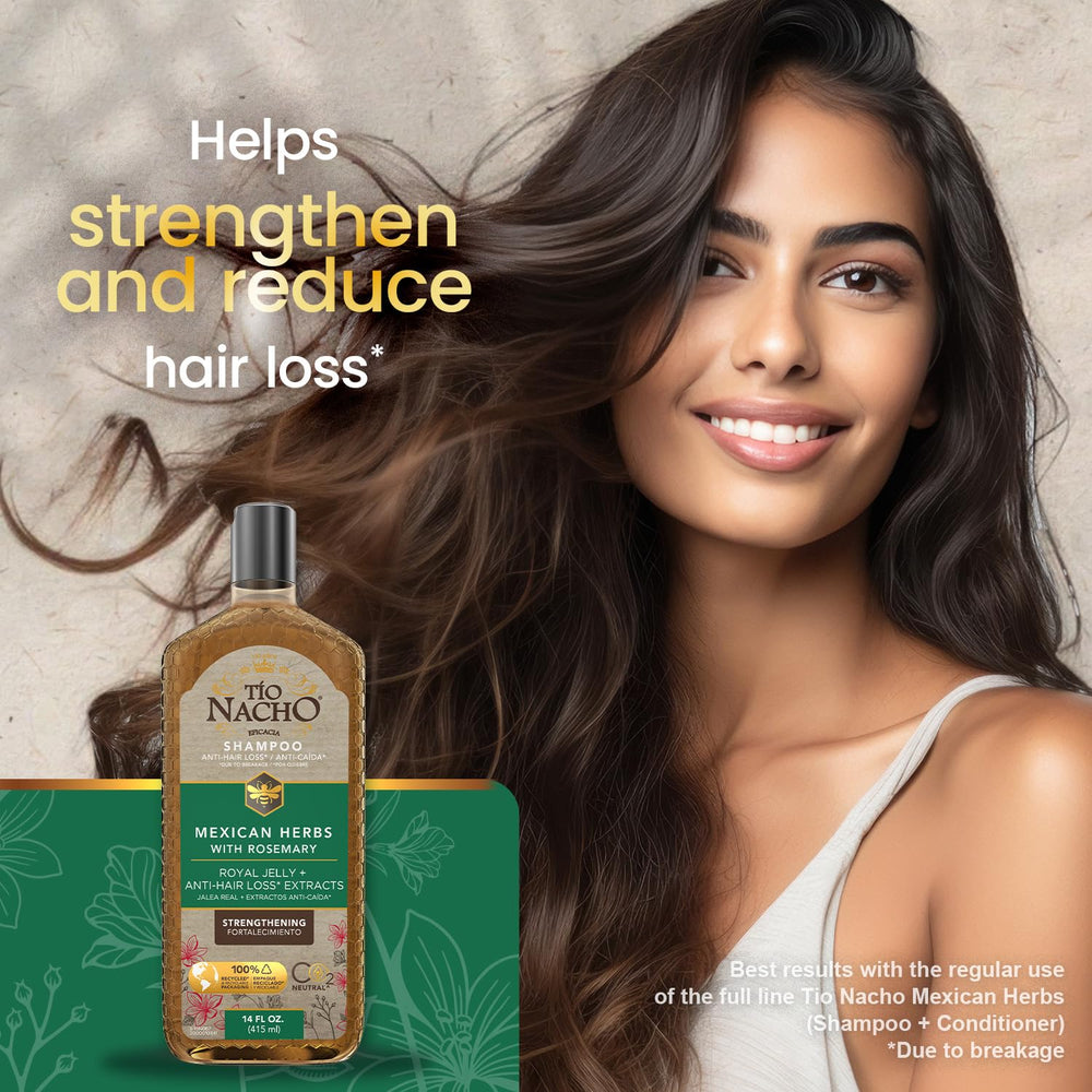 Tio Nacho Champú: ginseng para fortalecimiento natural del cabello