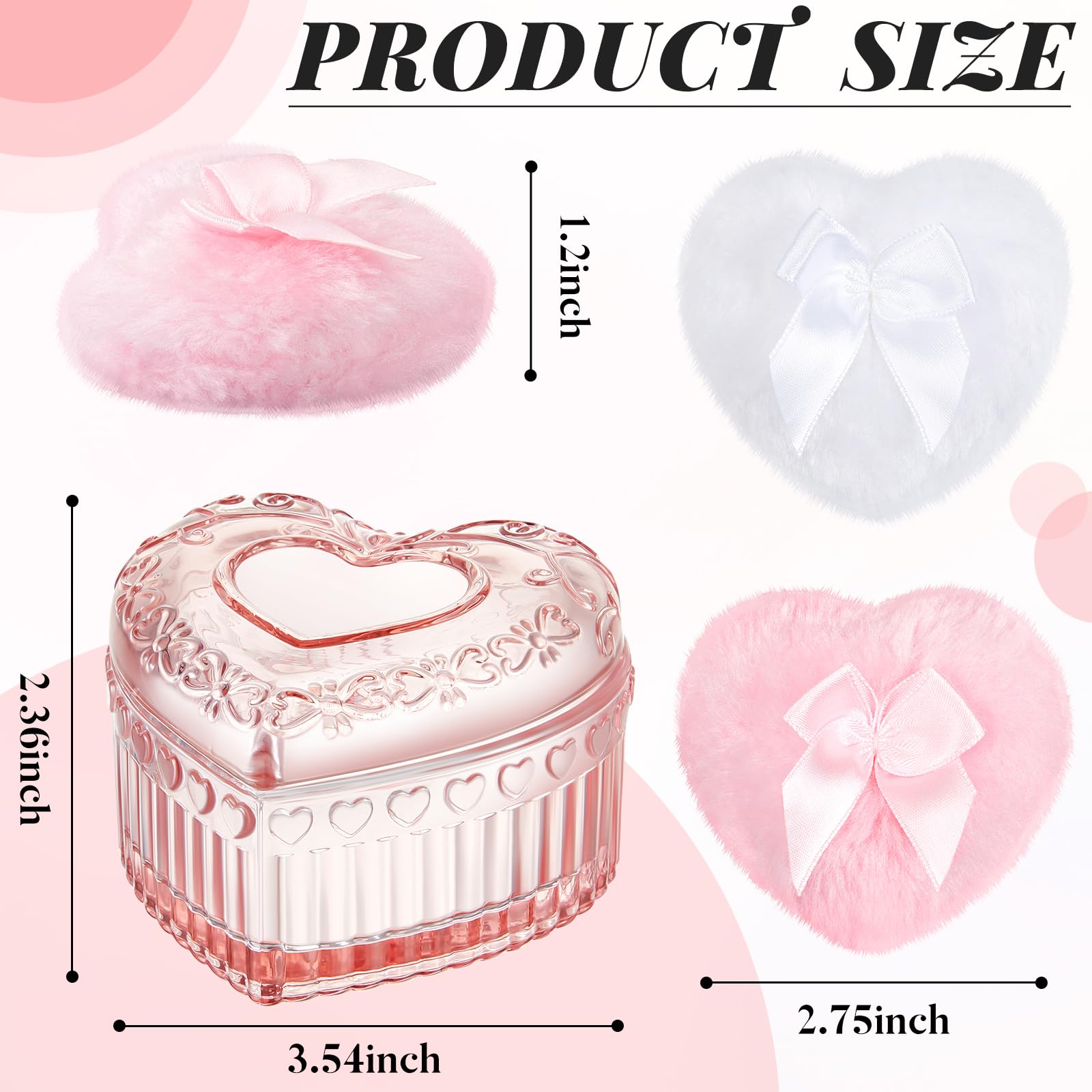 Tioncy coffret poudre rose ensemble, pratique pour retouches et recharges.