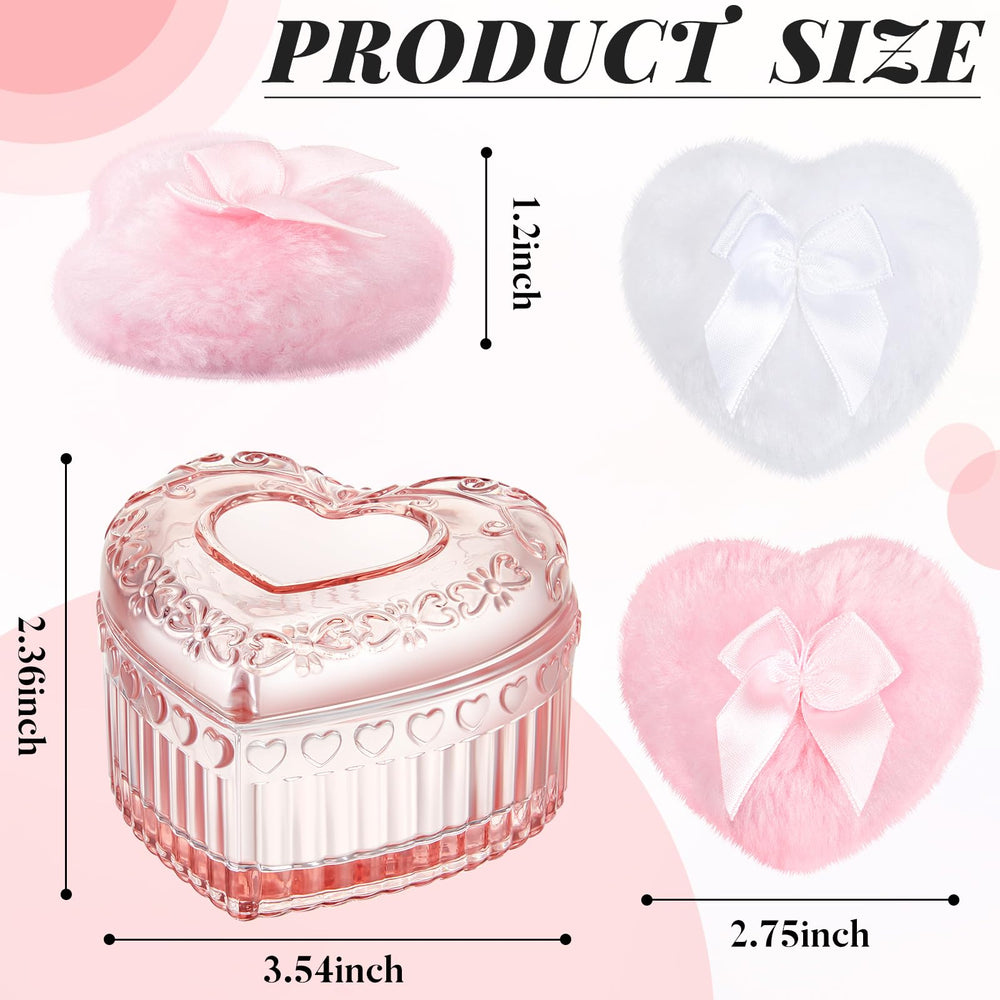 Tioncy coffret poudre rose ensemble, pratique pour retouches et recharges.