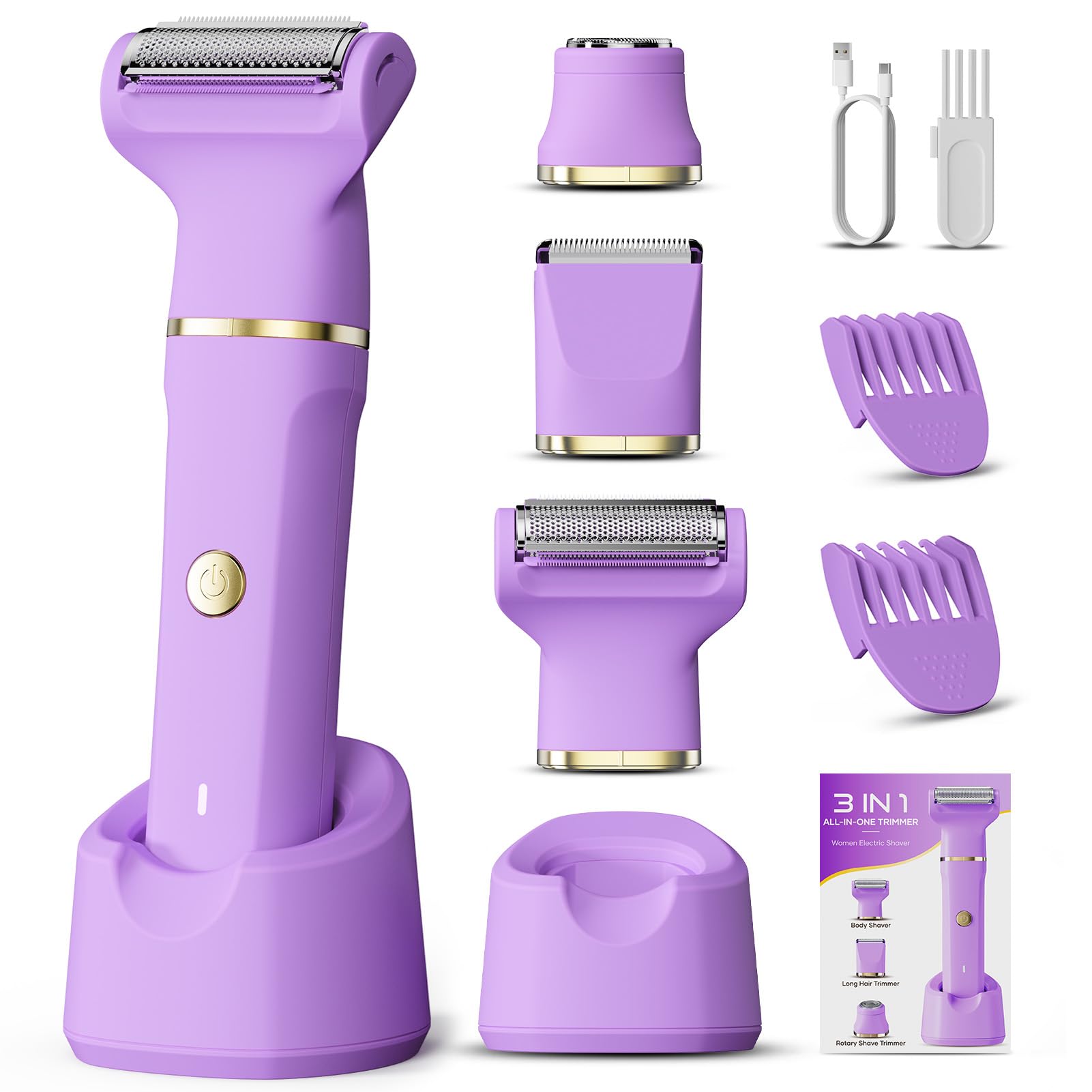 Tiovara Bikini Trimmer, color púrpura para estilo y rendimiento.