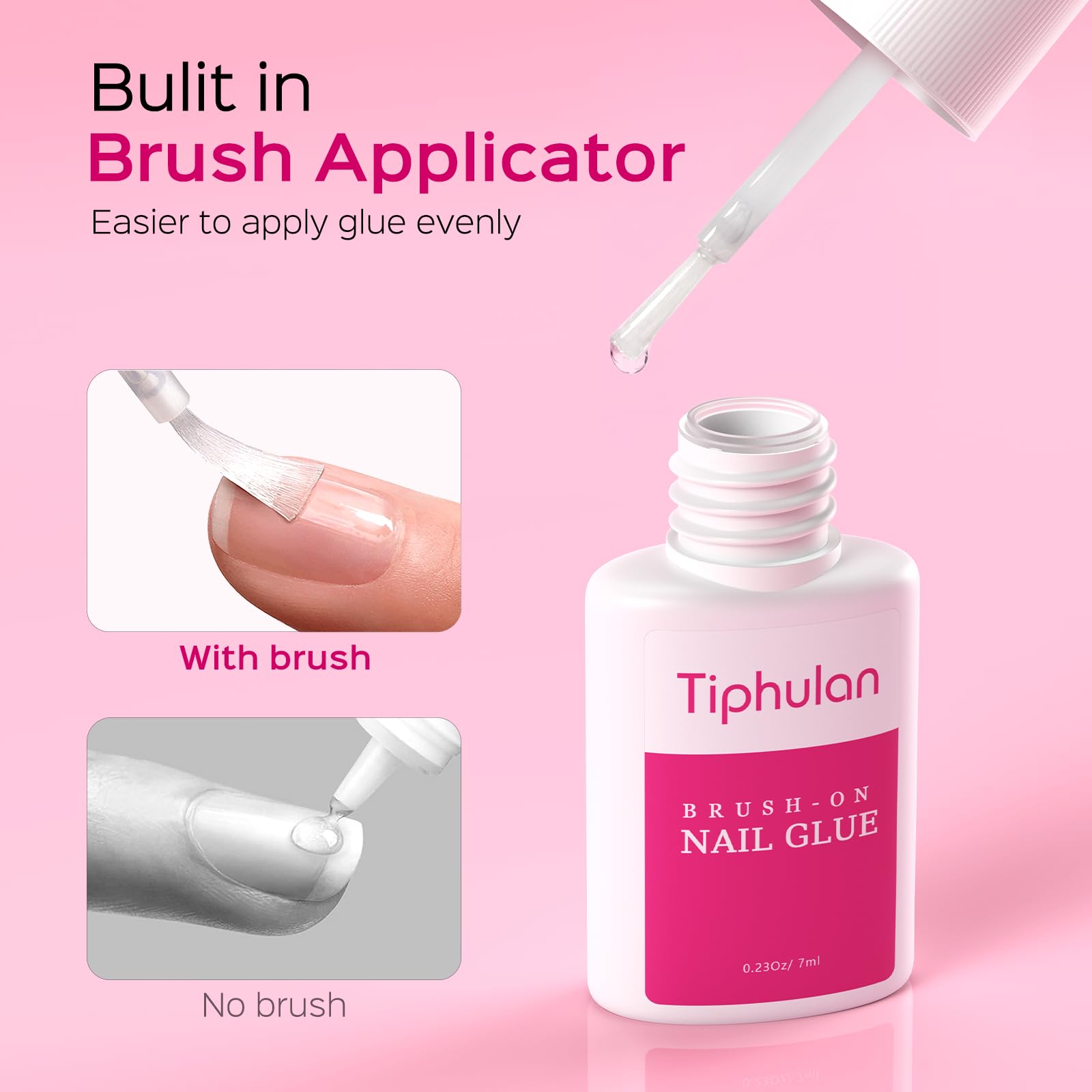 TIPHULAN adhesivo acrílico de uñas, rápido secado para fijación