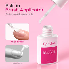 TIPHULAN adhesivo acrílico de uñas, rápido secado para fijación