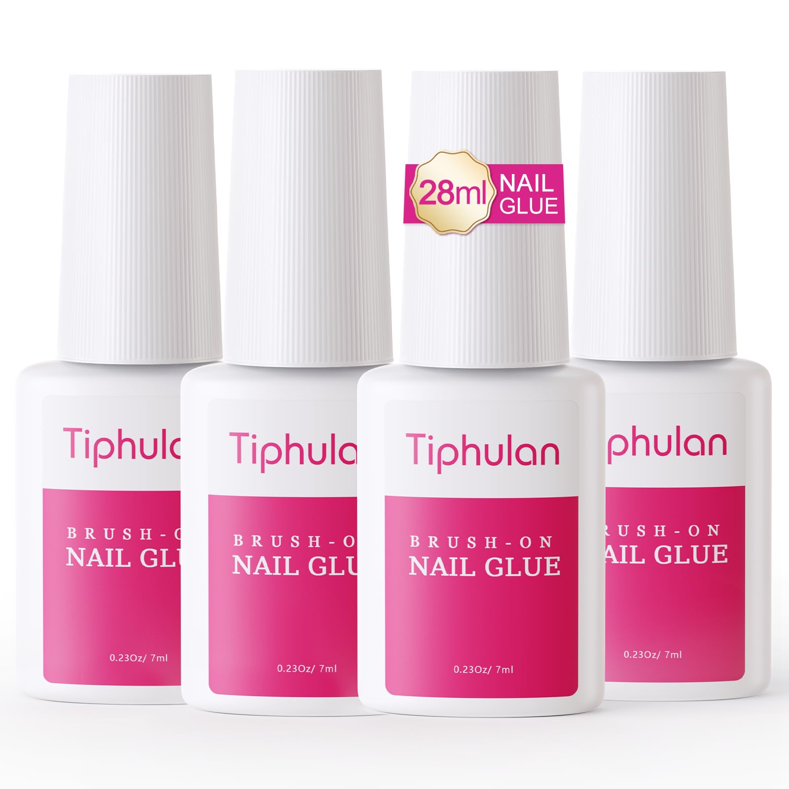 tiphulan pegamento de uñas con cepillo 28 ml para aplicación precisa