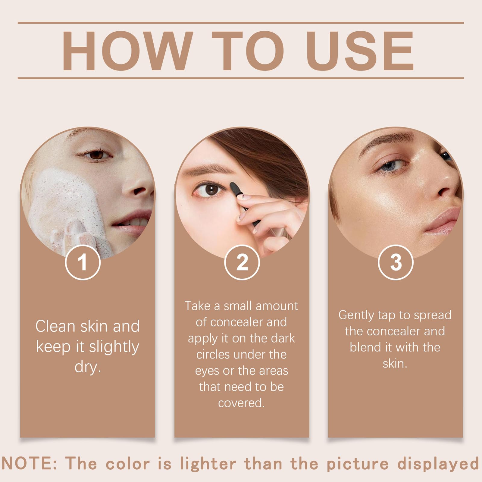 TIRDET Corrector CC de Arcilla acabado ligero y duradero para un aspecto natural.