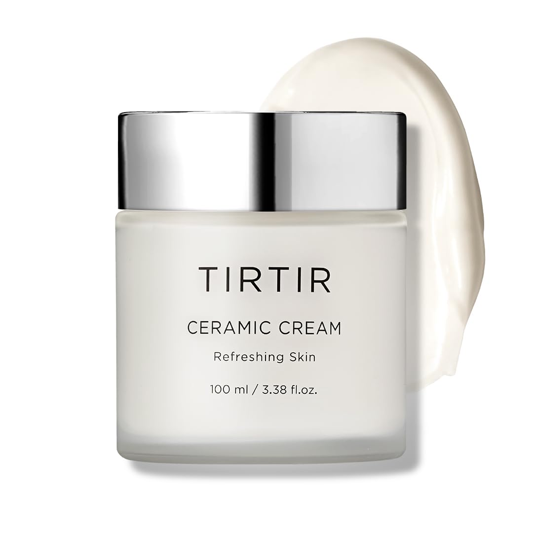 TIRTIR Natural Ceramide Cream en bote ofrece hidratación duradera para piel seca.