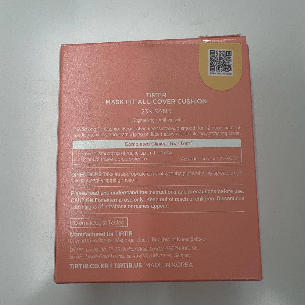 Cushion rose TIRTIR, contrôle de brillance et teint naturel durable