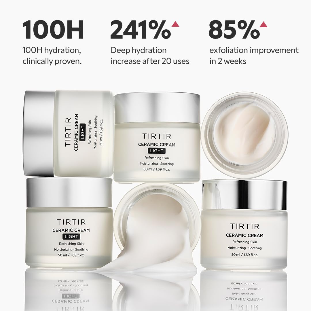 TIRTIR Crema Ceramida Natural, efecto piel de vidrio para un brillo natural.