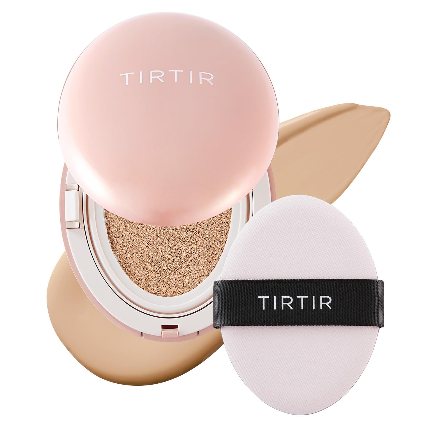 TIRTIR fond de teint cushion rose, application fluide pour teint uniforme et lumineux
