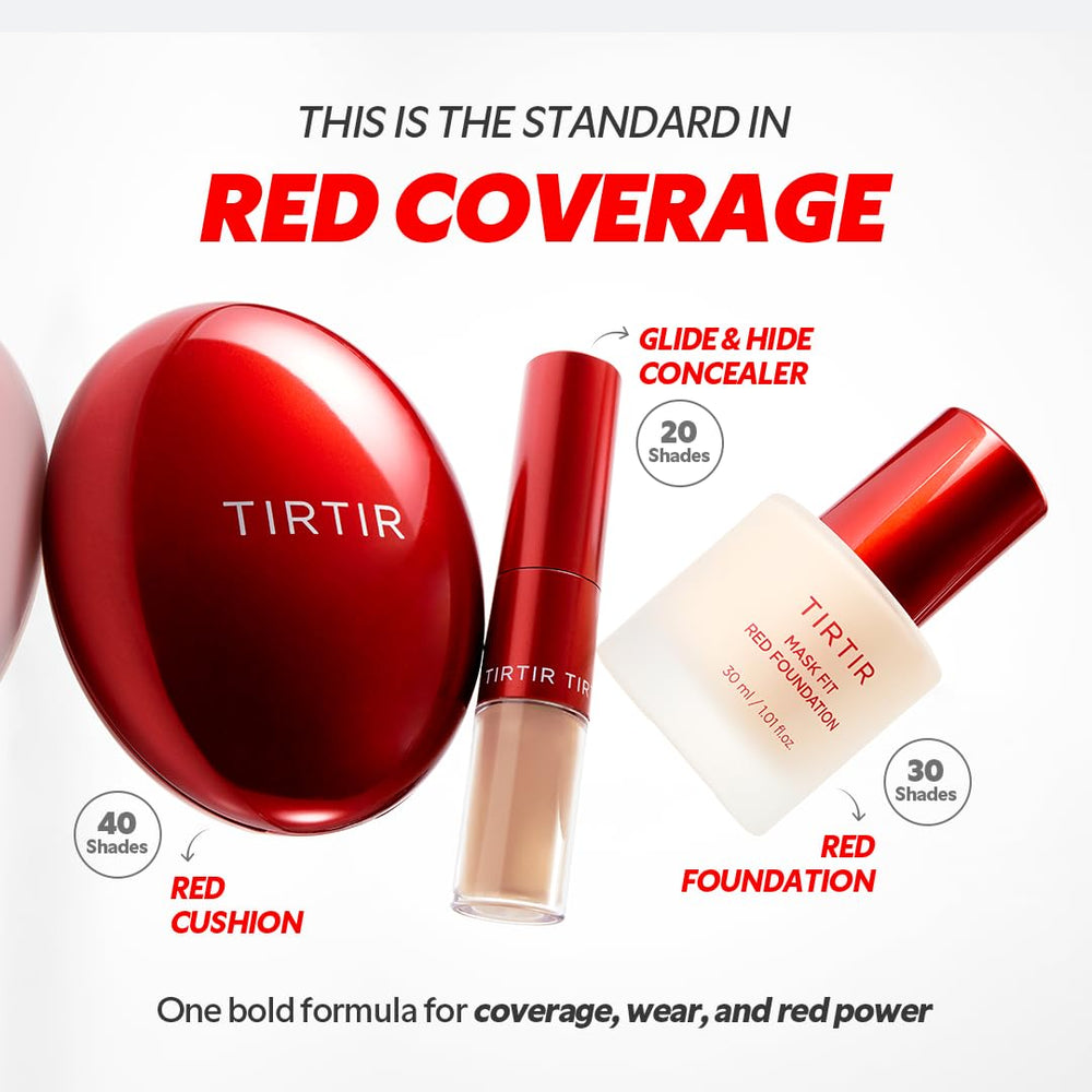 TIRTIR fond de teint Mask Fit Red, application précise pour couvrance modulable.