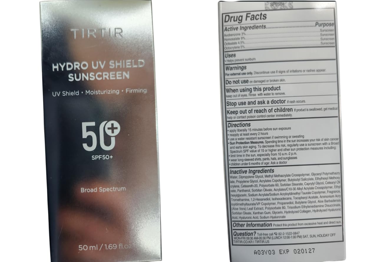 TIRTIR Hydro UV Shield: acabado semimate con absorción rápida.