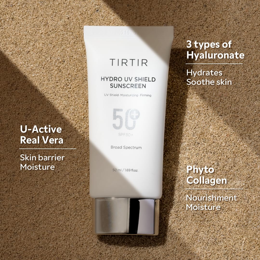 TIRTIR Hydro UV Shield: efecto sin residuo blanquecino al aplicar.