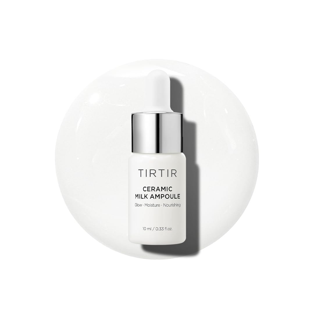 Ritual diario con TIRTIR, ampolla de leche cerámica, empaque elegante