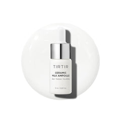 Ritual diario con TIRTIR, ampolla de leche cerámica, empaque elegante