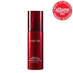 Aplicación en rostro a 20–30 cm con TIRTIR Mask Fit para pulverización uniforme.
