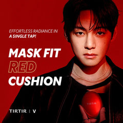 TIRTIR Mask Fit Red Cushion, acabado satinado que realza la luminosidad.