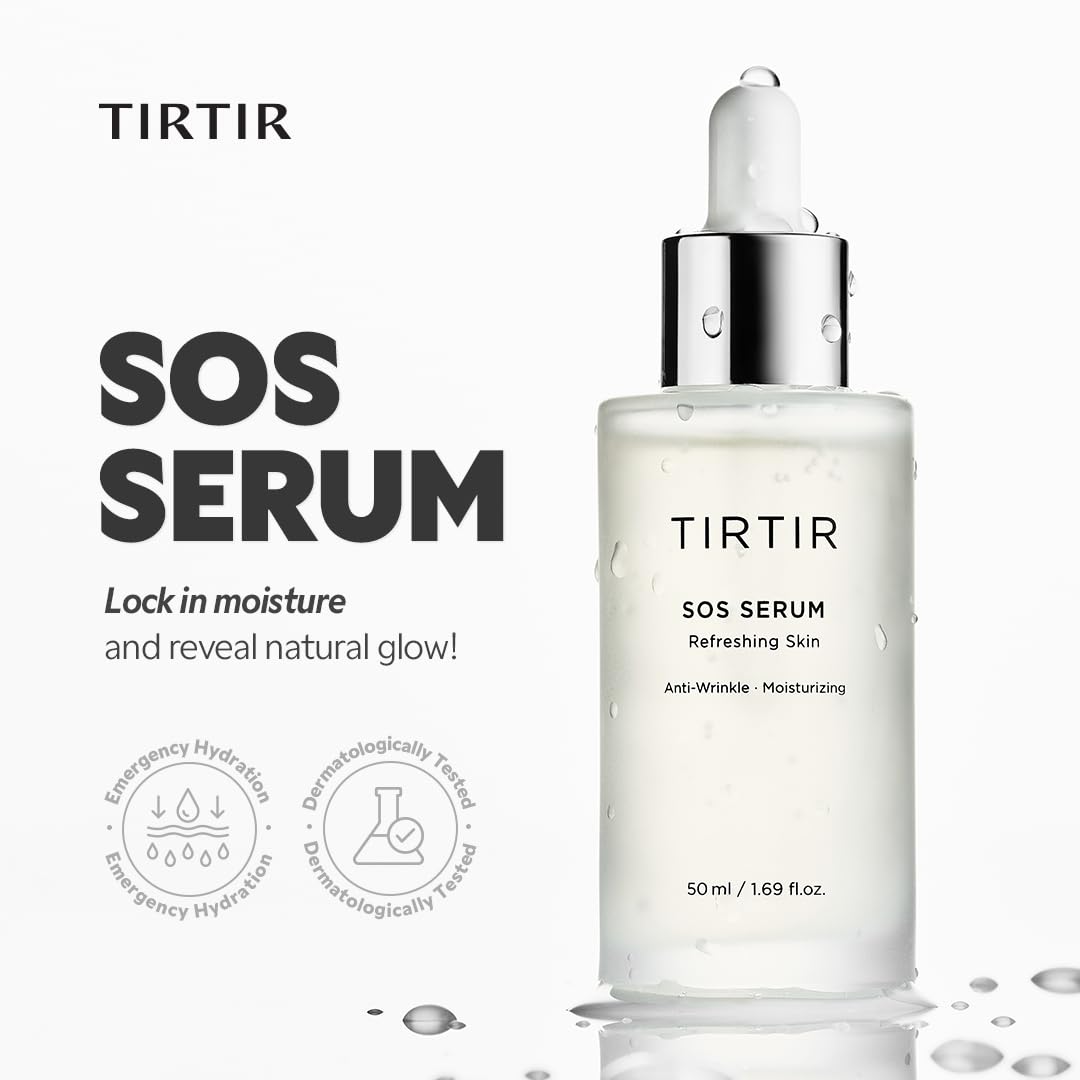 Absorption rapide du Sérum SOS TIRTIR pour une peau douce.