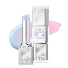 Bálsamo labial TIRTIR Water Mellow, azul-frio, hidratación rápida y textura suave.