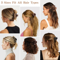 Clip Tisenla para cabello mediano marrón, ideal para media coleta