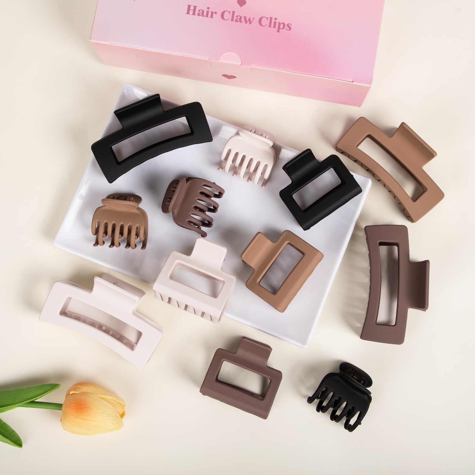 Detalle antideslizante de Tisenla, clip para cabello que mantiene la coleta