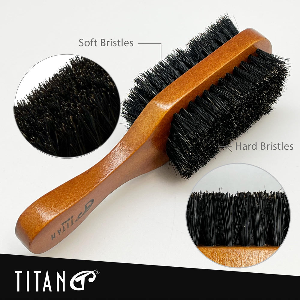Titan cepillo mango de madera duradero para un agarre cómodo.