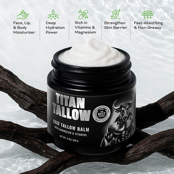 Titan Tallow convient à tous types de peau, non comédogène
