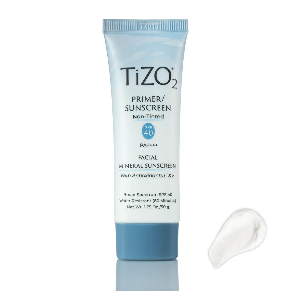 TiZO2 en empaque de bote, protector solar mineral suave para piel clara.