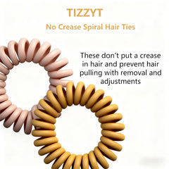 Ligas TIZZYT espiral con ajuste uniforme para coletas, comodidad diaria.