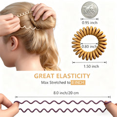 Ligas TIZZYT espiral mate en nueve colores para combinar con looks diversos.