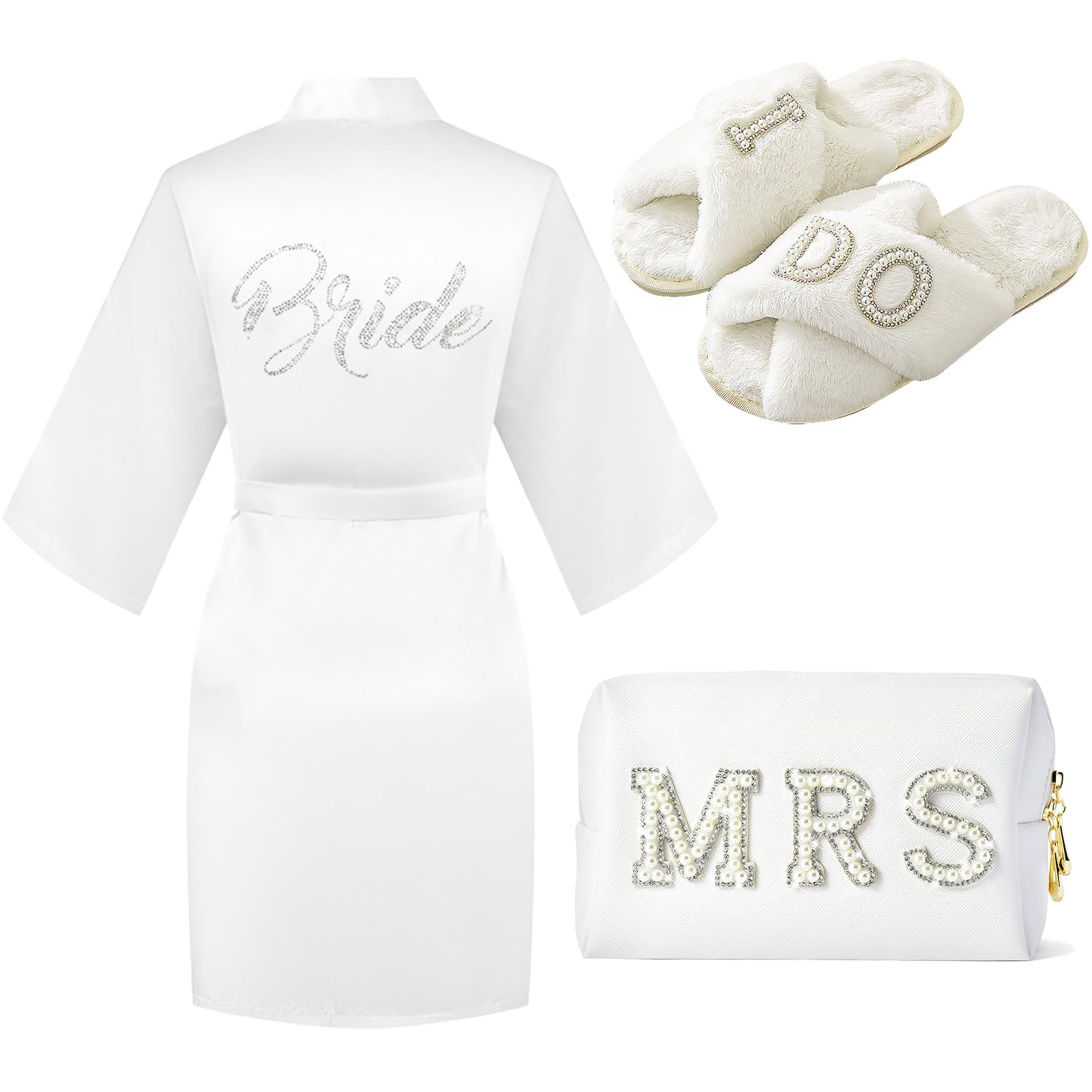 Tkifoda coffret maquillage MRS perles, look élégant et pratique pour les préparatifs