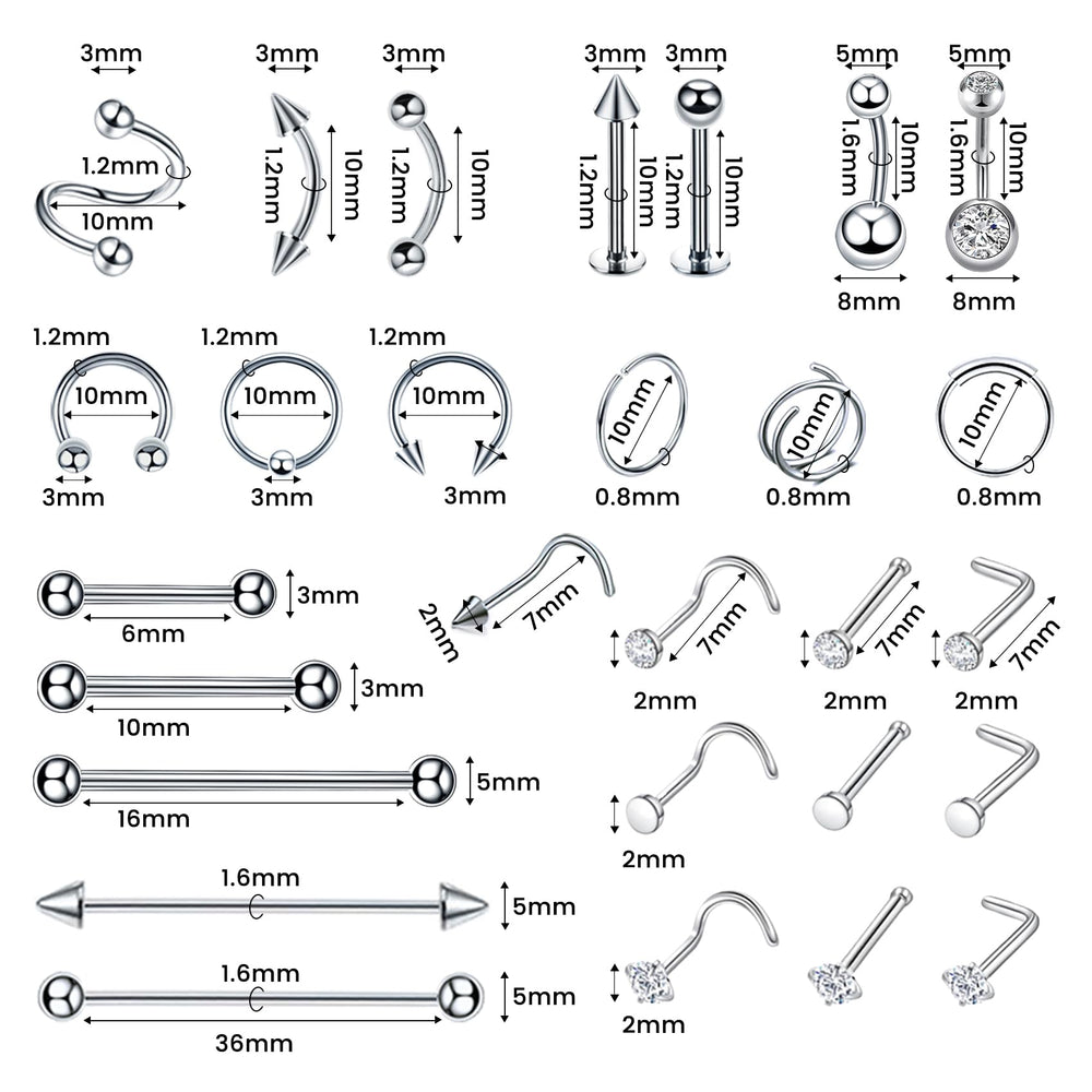 Joyería de acero 316L de TKKUY, duradera y hipoalergénica.
