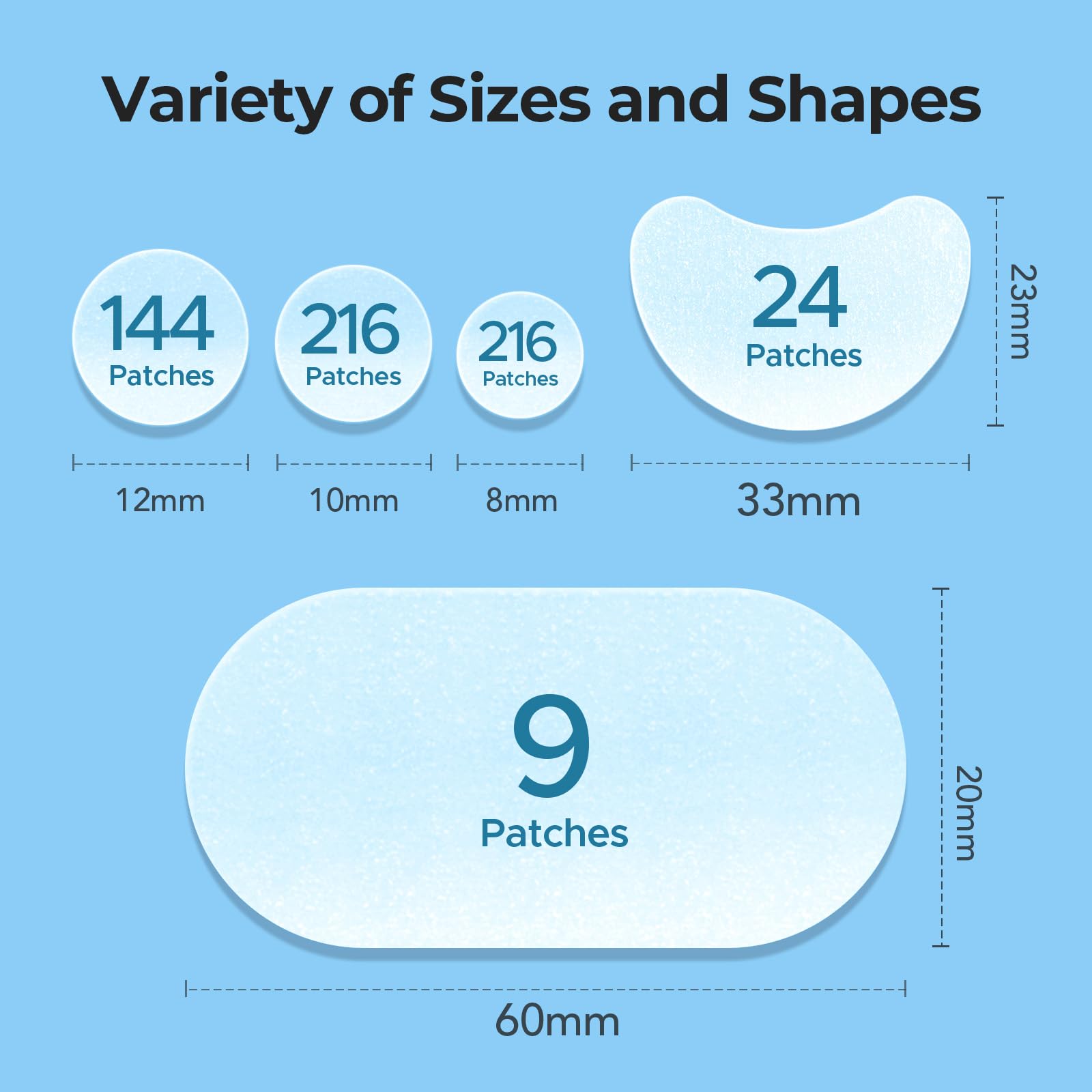TKTK 609 dots patch close-up showing skin friendly design.