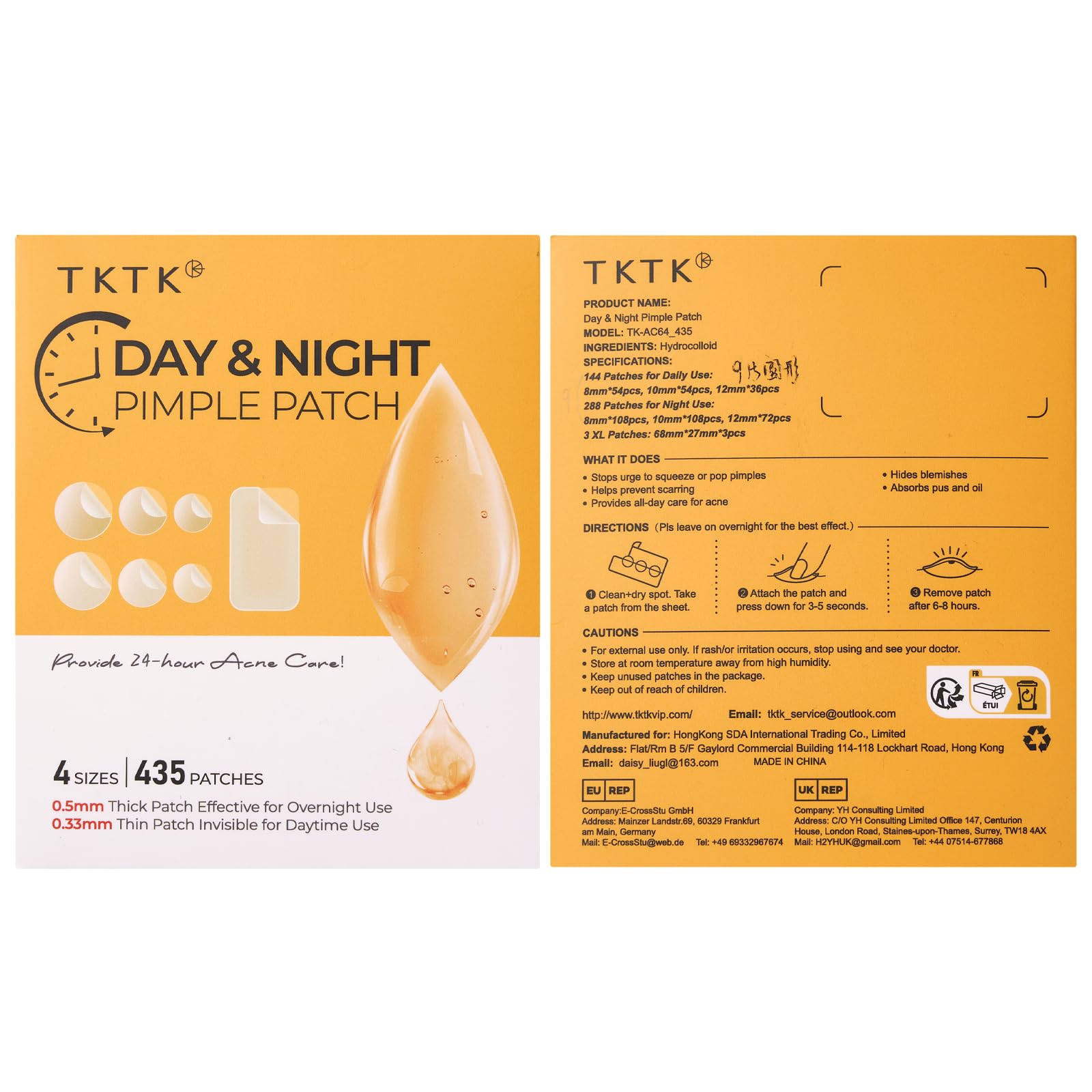 Bandajes hidrocoloide XL de TKTK, soporte para piel sensible.