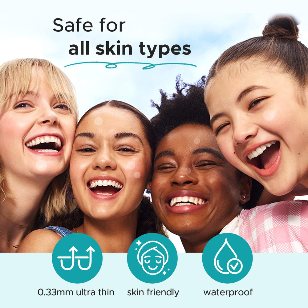 TKTK hydrocolloid patches firmly adhere for discreet coverage.