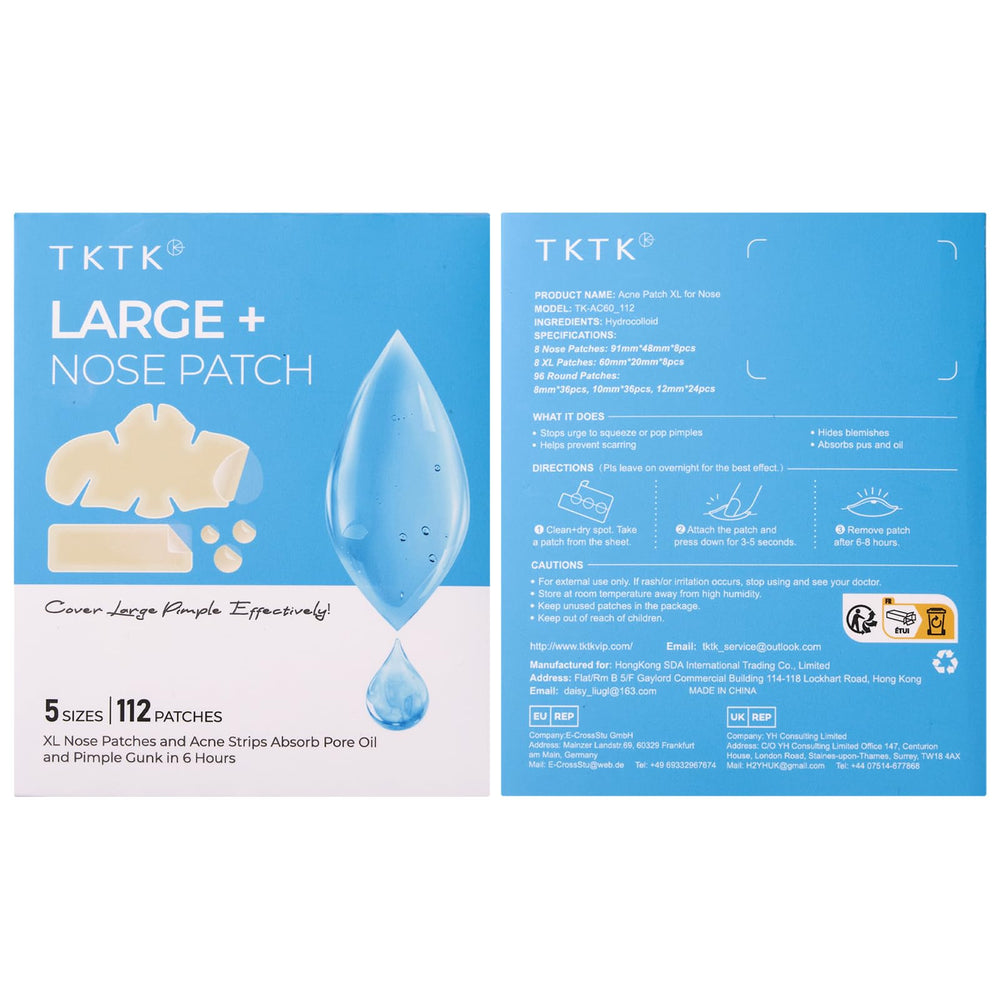 Conjunto 112 parches TKTK para poros y espinillas.