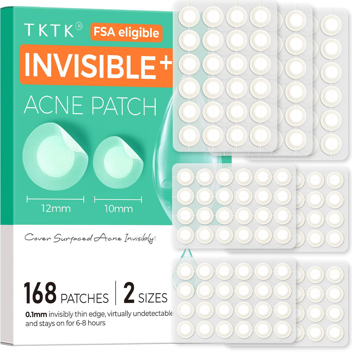 Parche TKTK 10mm transparente para uso diario discreto