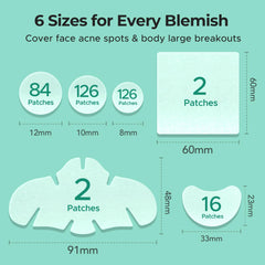 Parche TKTK grande 60x60mm para espalda y mejillas