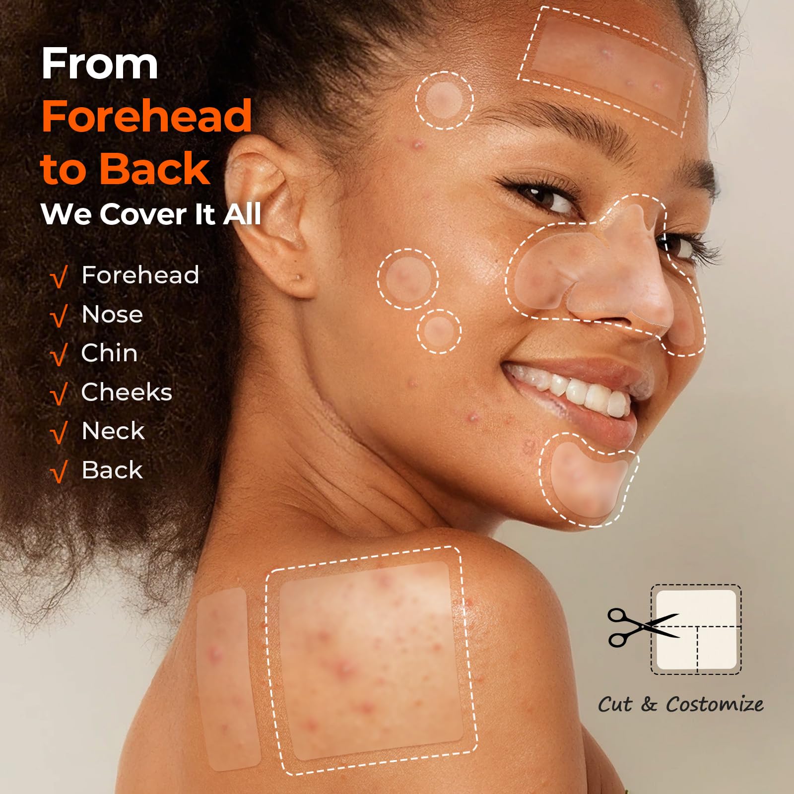 Parche TKTK de 10mm para granos, ofrece cobertura precisa