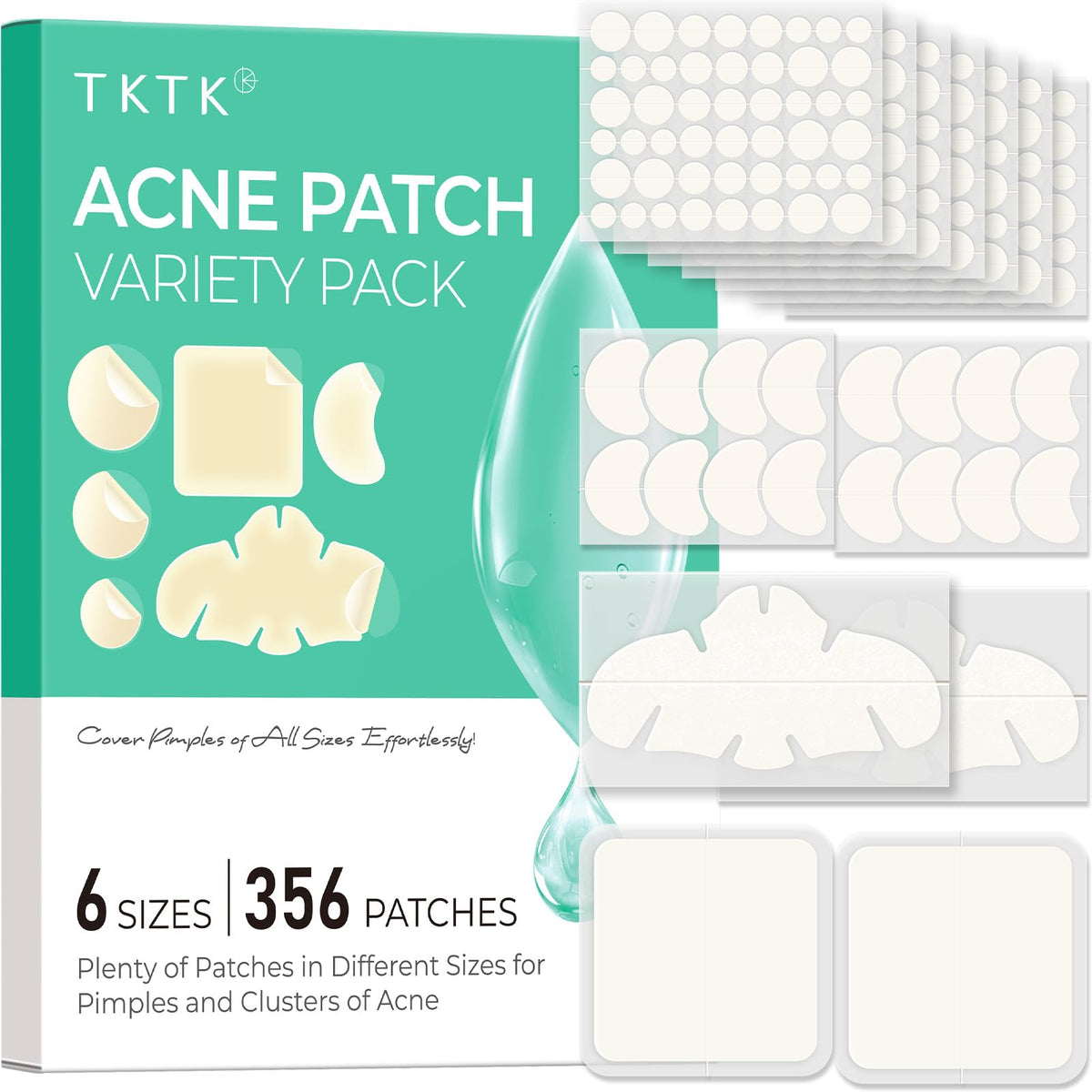 Parche TKTK de 8mm para puntos, ayuda a absorber imperfecciones