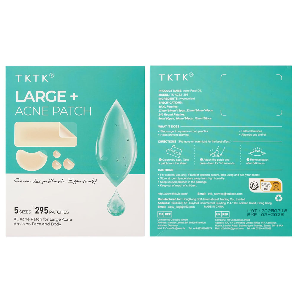 Parche TKTK 12mm para brotes moderados, favorece un aspecto más limpio.