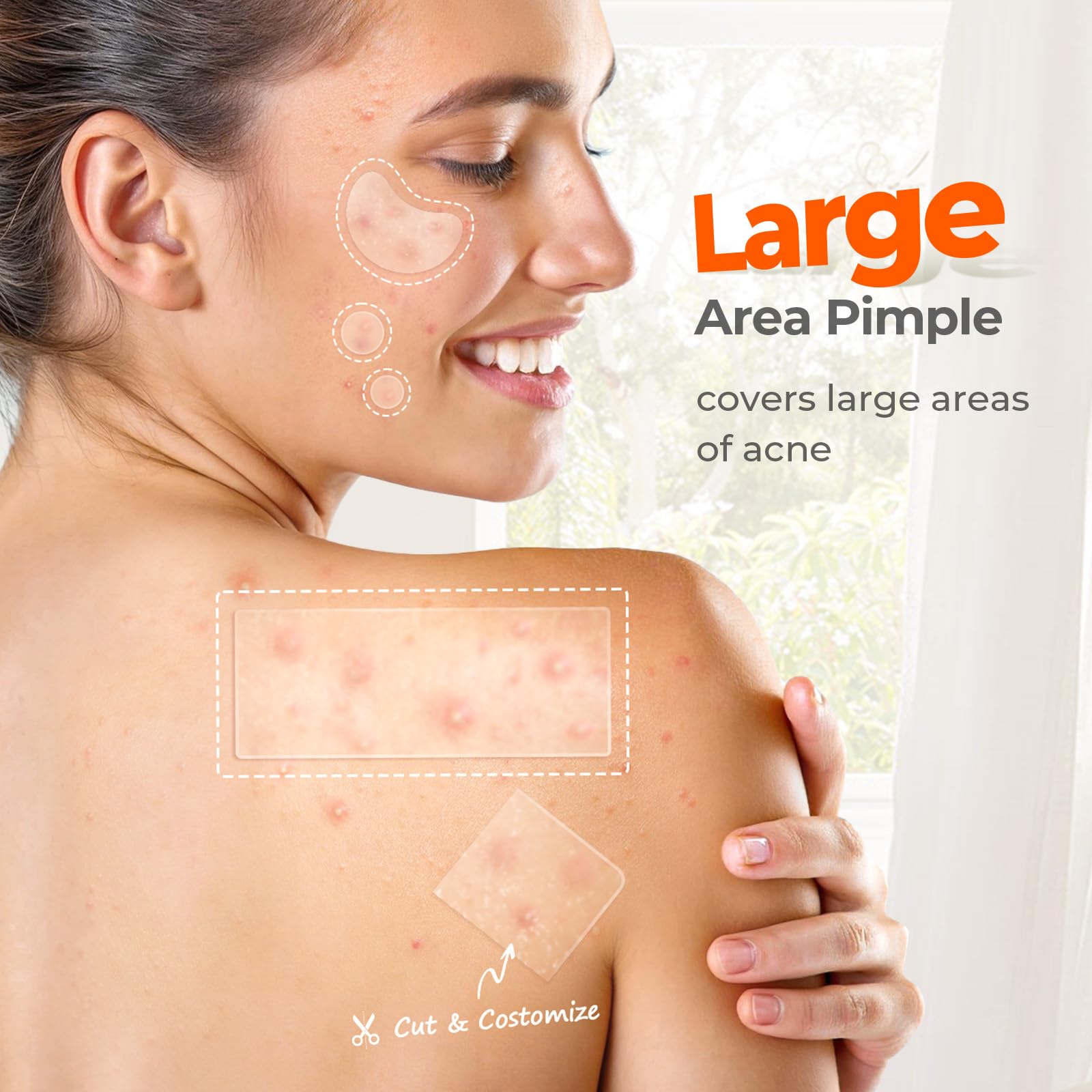 Parche TKTK para acne en la nariz, protege y absorbe el exceso de sebo.