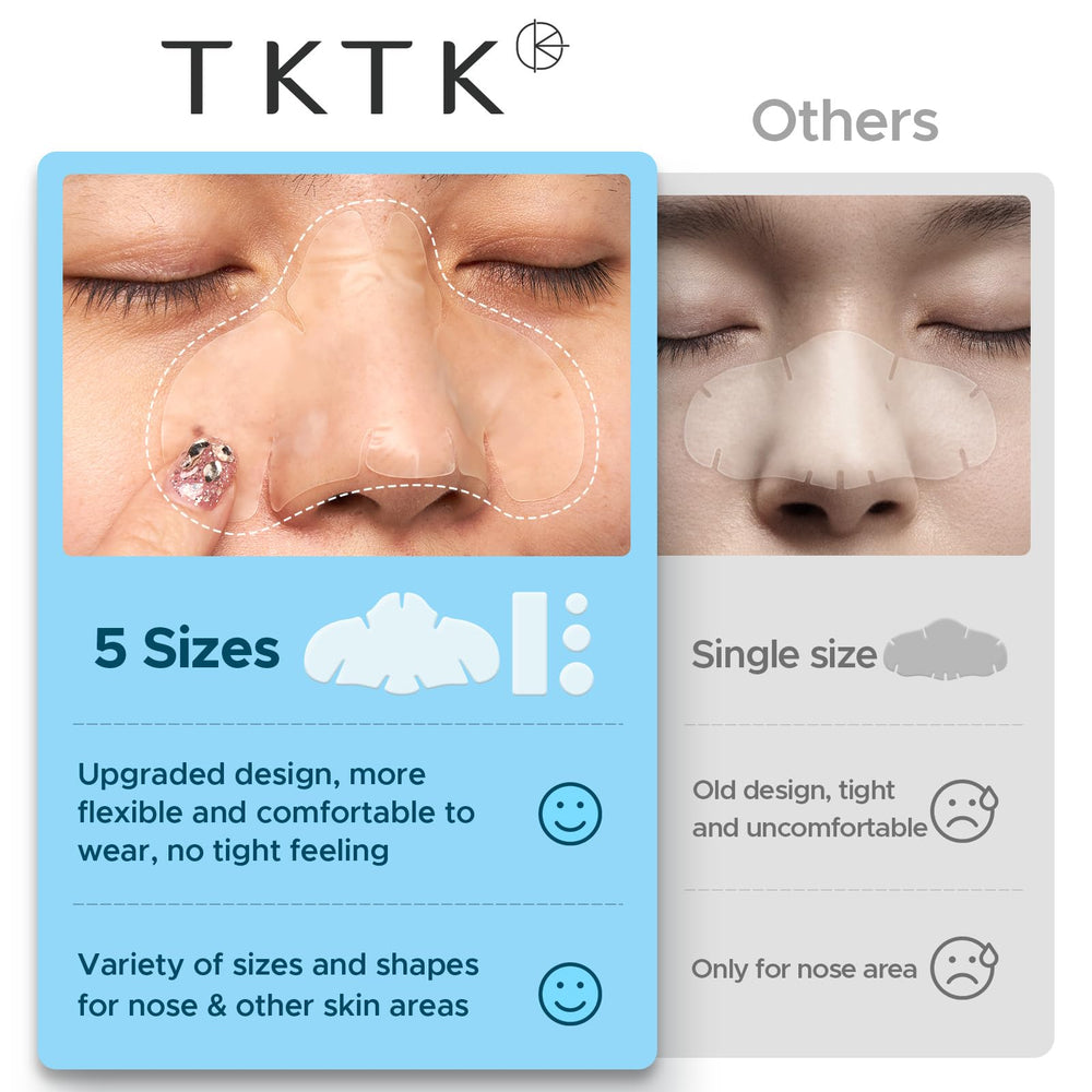 Parches rectangulares para frente y barbilla TKTK, ajuste flexible.