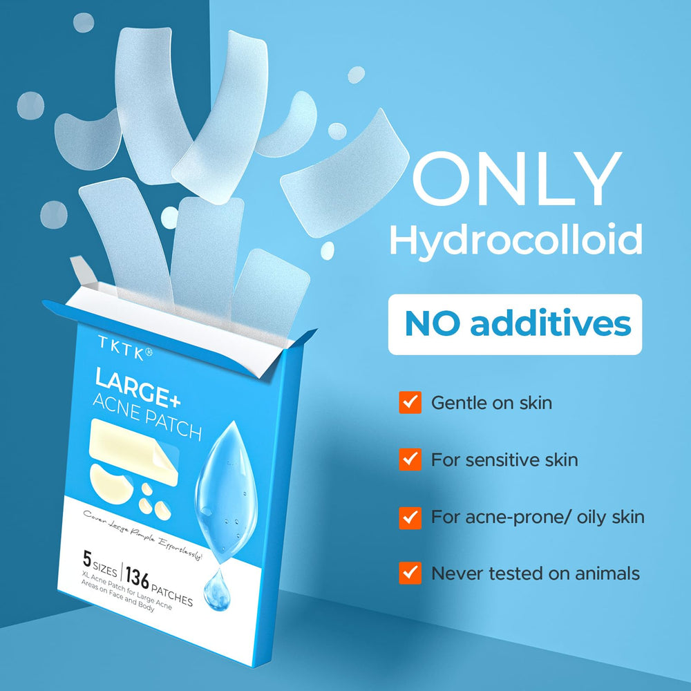 Parches hidrocoloides sin fragancias de TKTK, aptos para piel sensible.