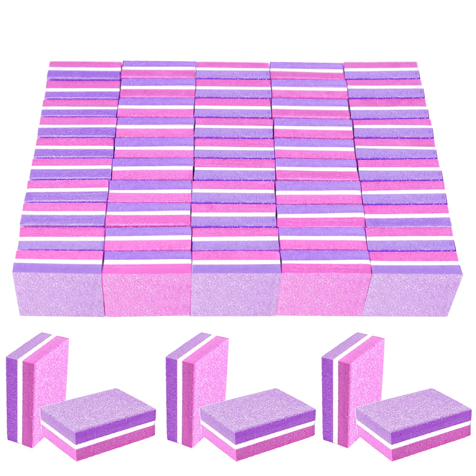 TKYZMS lima esponja uñas, 100-180 grit, doble cara para acabado uniforme.