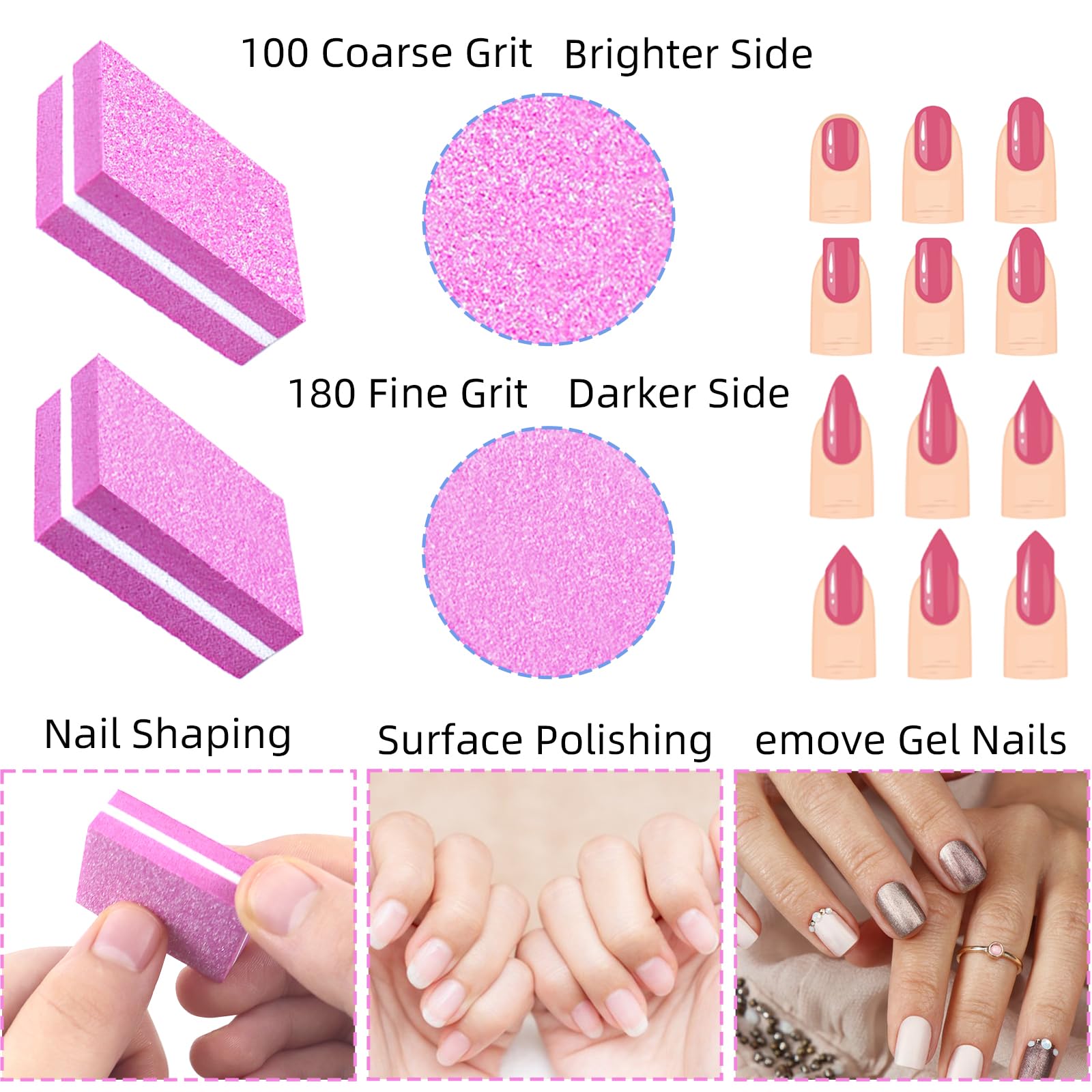 TKYZMS usos versátiles para uñas naturales, acrílicas y pedicura